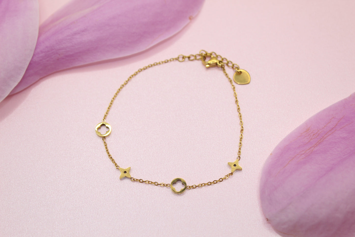 Bracelet étoiles et trèfles