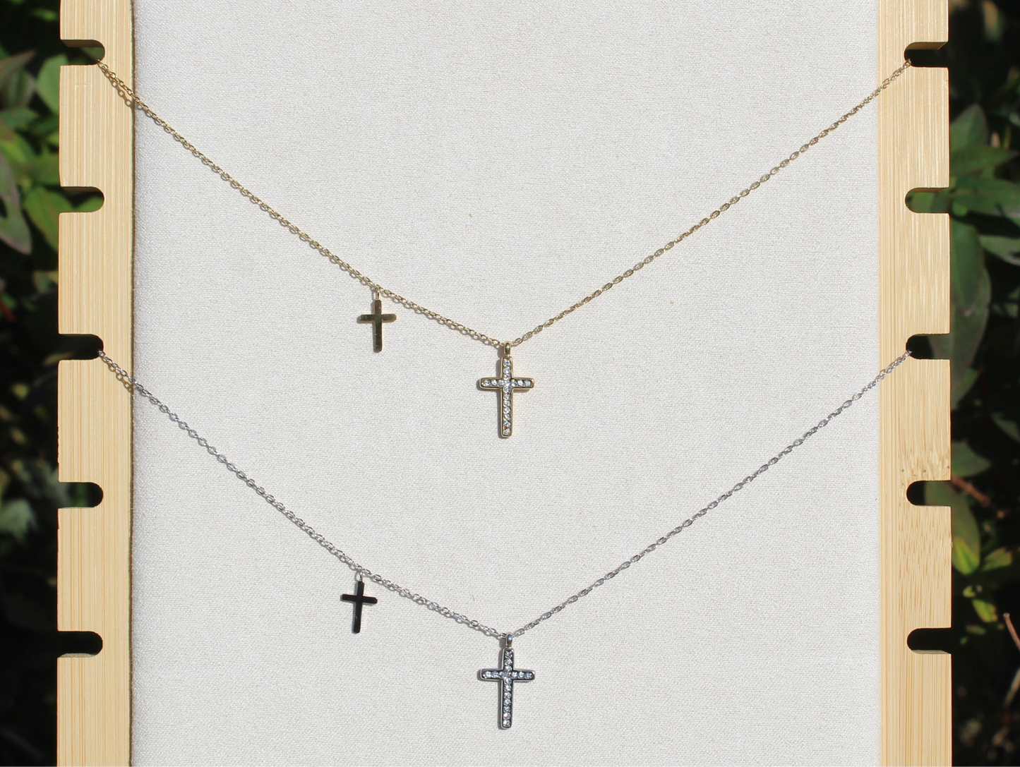 Collier double croix