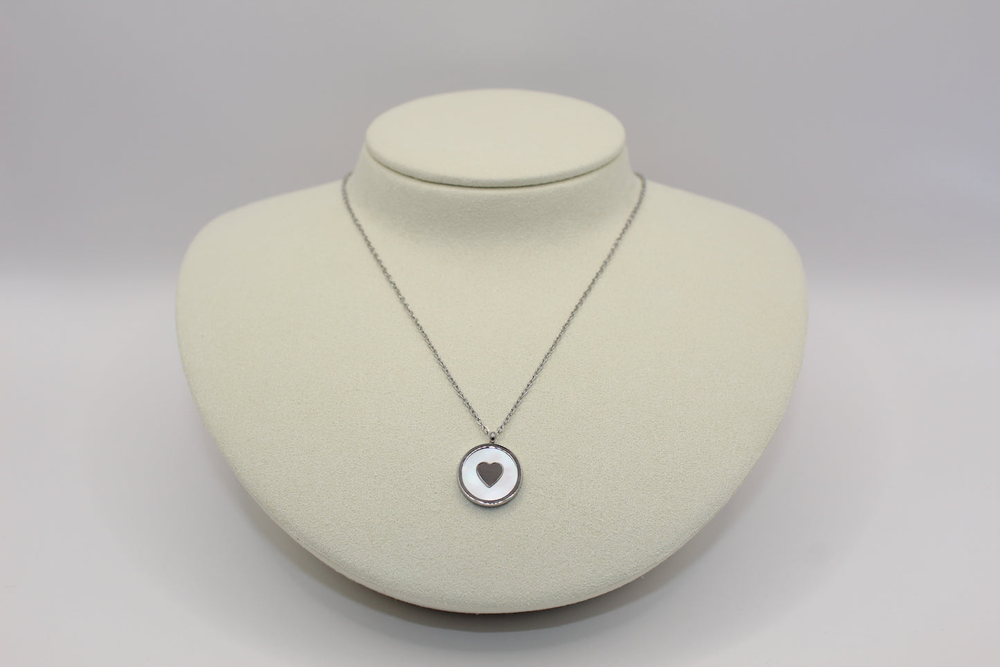 Collier cœur rond