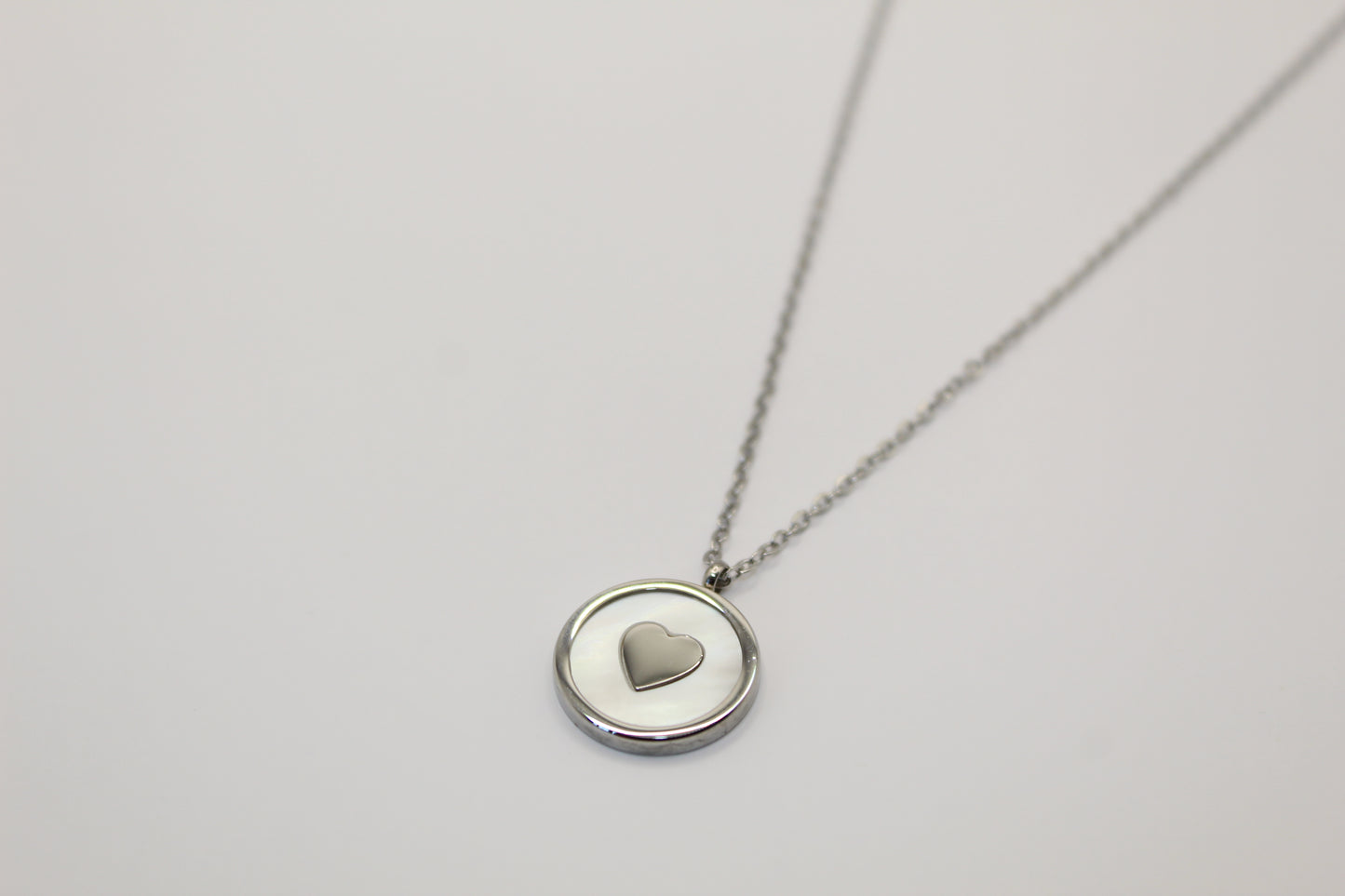 Collier cœur rond