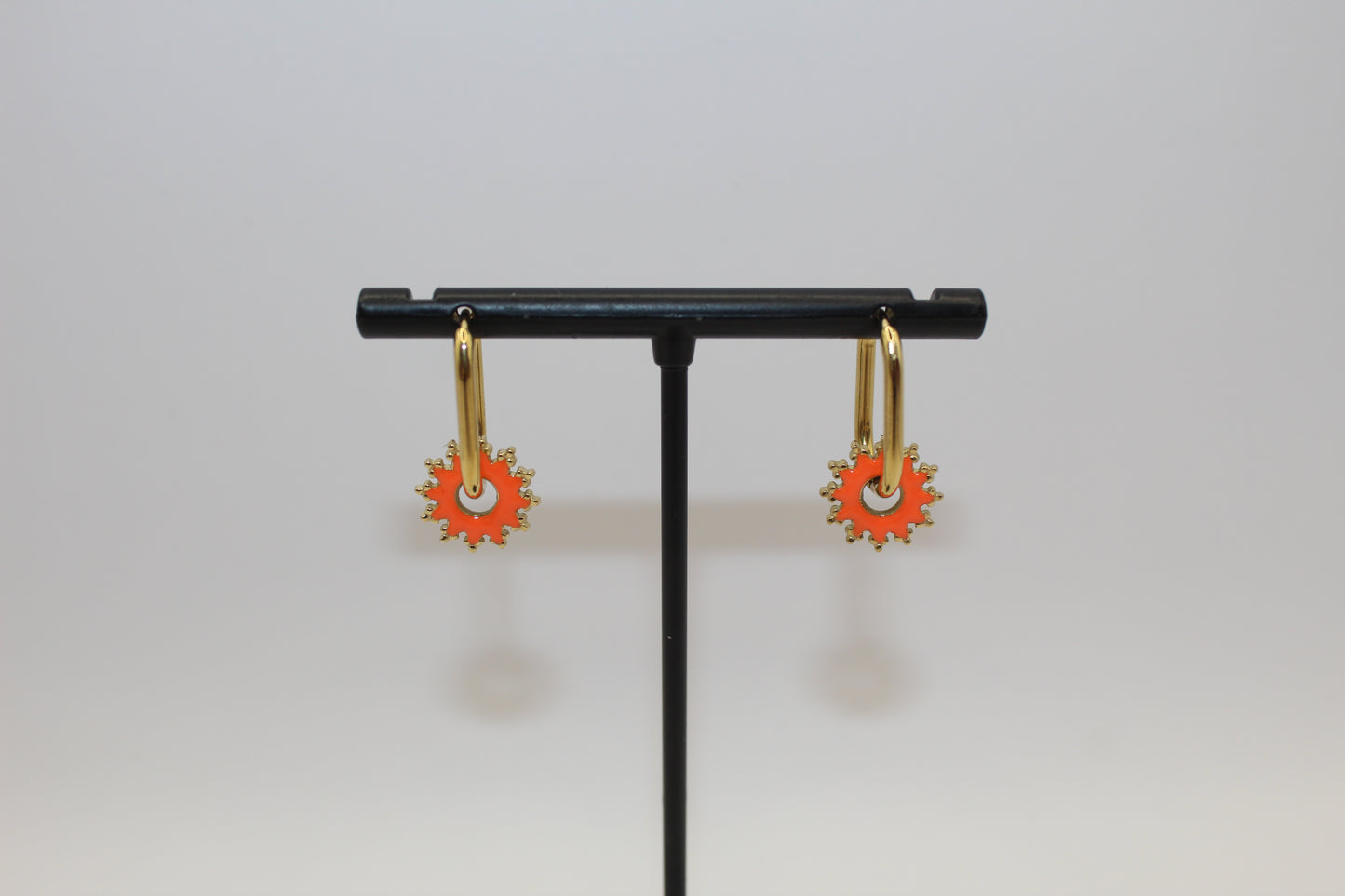 Boucles d'oreilles soleil orange