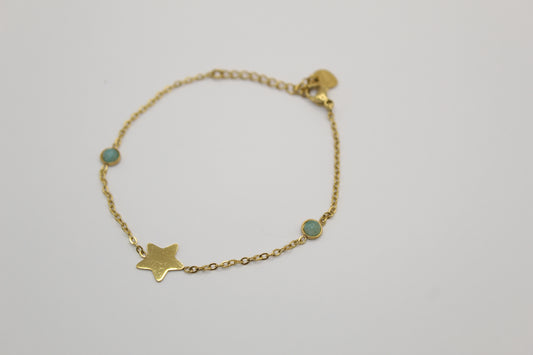 Bracelet étoile verte